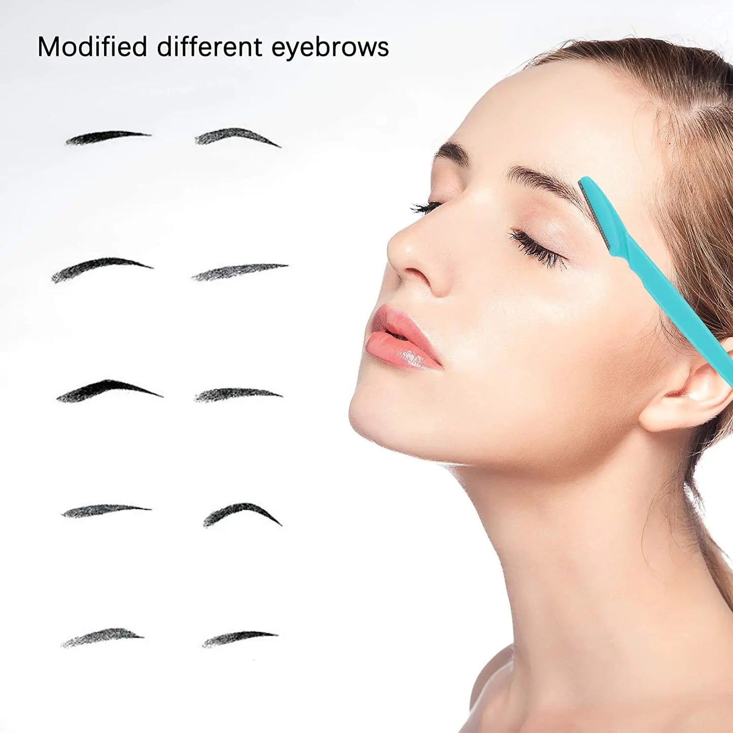 10 Pcs Eyebrow Trimmer Blade Shaver Portable Face Razor Eye Brow Epilation Hair Removal Cutters Safety Razor Woman Makeup